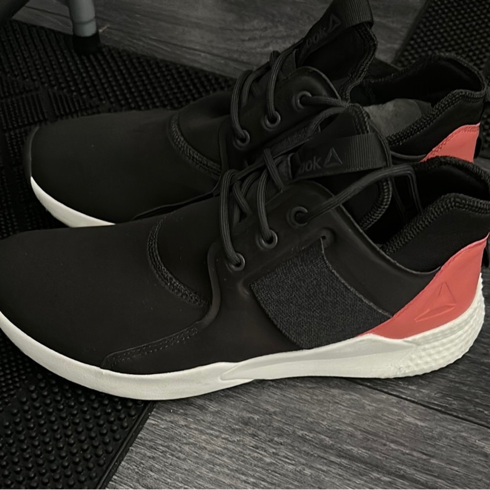 Reebok Women’s Black and Coral Sneakers